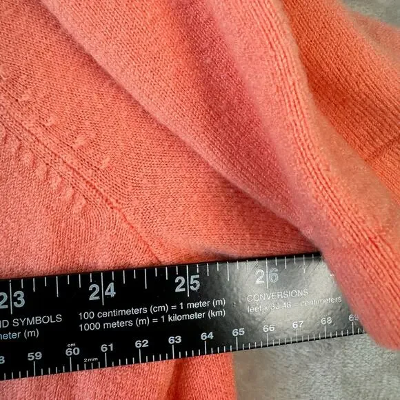 Liz & Me Top Womens 3X Orange Coral Romantic Ombre Blouse Square Neckline - Picture 8 of 8